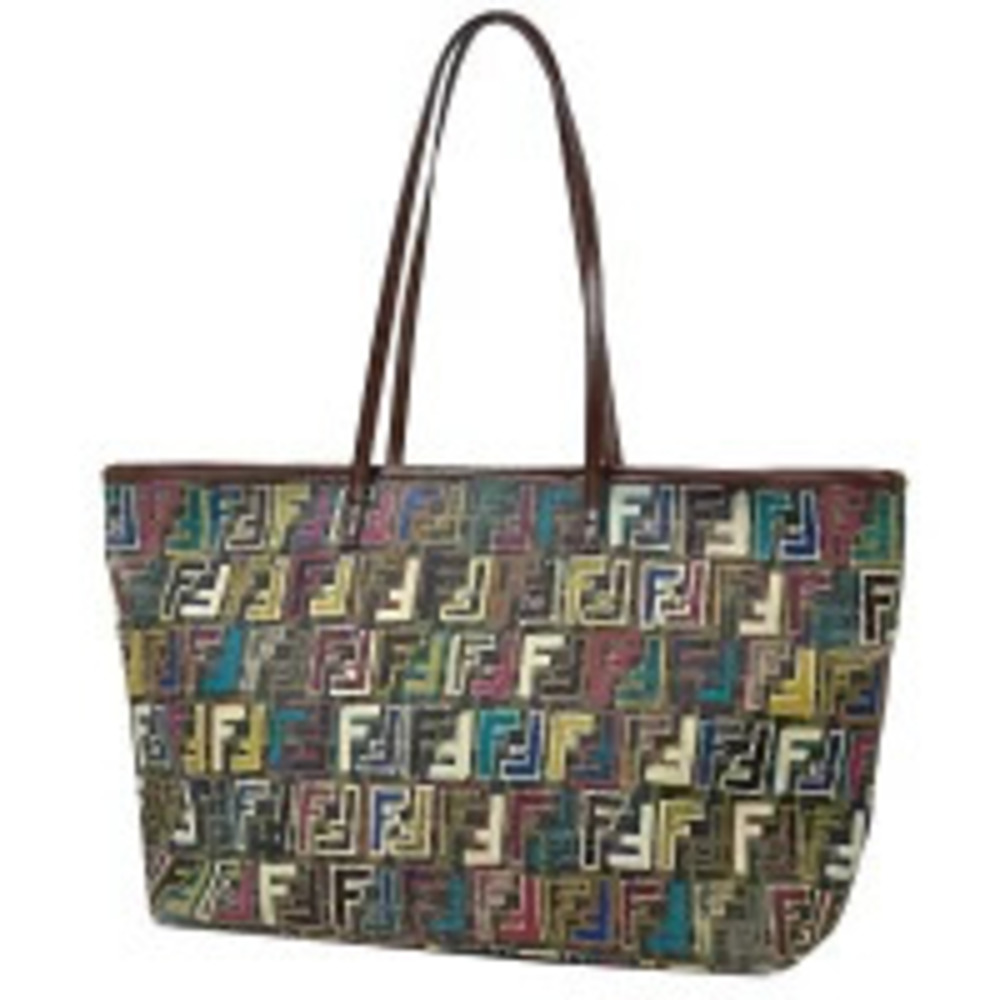 Fendi Zucca tote bag shoulder canvas brown multicolor